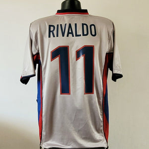 RIVALDO 11 Barcelona Shirt - Medium - 1999/2000 - Nike Jersey Away Barca