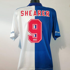 SHEARER 9 Blackburn Rovers Shirt - XL - 1995/1996  - Home Jersey