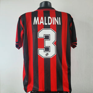 MALDINI 3 AC Milan Shirt - XL - 1997/1998 - Home Jersey Lotto