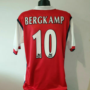 BERGKAMP 10 Arsenal Shirt - Large - 1998/1999 - Nike Home Jersey JVC