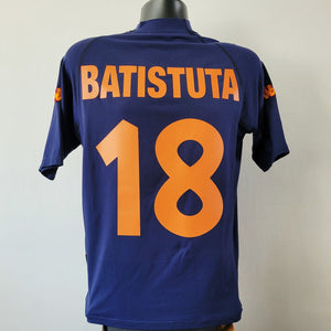 BATISTUTA 18 Roma Shirt - 2000/2001 - Medium - Home Kappa Jersey