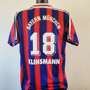 KLINSMANN 18 Bayern Munich Shirt - 1995/1997 - Large - Home Kappa Jersey