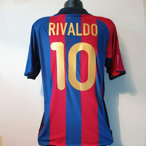 RIVALDO 10 Barcelona Shirt - Medium - 2001/2002 - Nike Jersey Home Barca