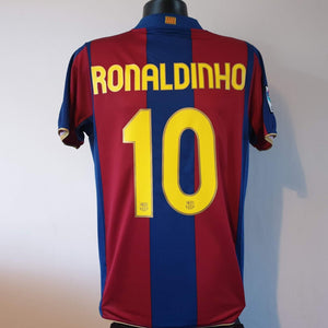 RONALDINHO 10 Barcelona Shirt - Large - 2007/2008 - Nike Barca Jersey