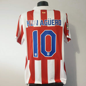 KUN AGUERO 10 Atlético Madrid Shirt - Large - 2010/2011 - Nike Home