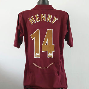 HENRY 14 Arsenal Shirt - Large - 2005/2006 Nike Highbury Final Season