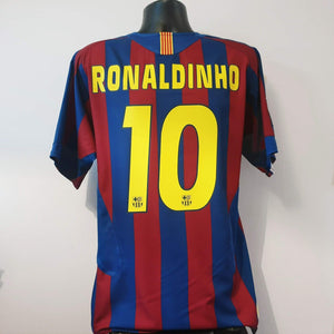 RONALDINHO 10 Barcelona Shirt - Large - 2005/2006 - Nike Barca Jersey