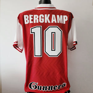 BERGKAMP 10 Arsenal Shirt - Small - 1996/1997 - Nike Home JVC