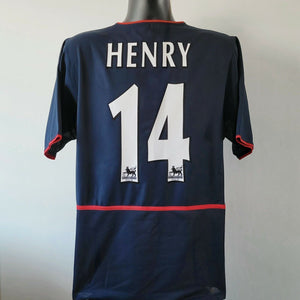 HENRY 14 Arsenal Shirt - Small - 2002/2003 - O2 Away Jersey Nike
