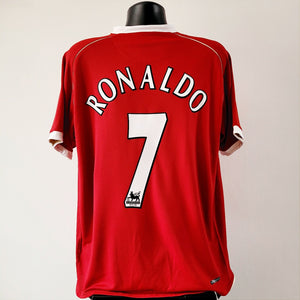 RONALDO 7 Manchester United Shirt - Large - 2006/2007 - Champions