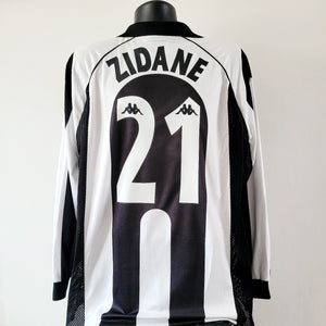ZIDANE 21 Juventus Shirt - 1997/1998 - XL - Home Kappa Jersey Long Sleeve