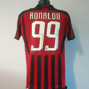 RONALDO 99 Milan Shirt - Medium - 2007/2008 - Home Jersey BWIN