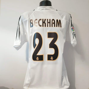 BECKHAM 23 Real Madrid Shirt - Medium - 2004/2005 - Adidas Home Galacticos