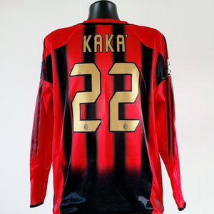 KAKA 22 AC Milan Shirt - Large - 2004/2005 - Home Jersey Long Sleeve