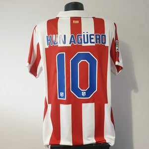 KUN AGUERO 10 Atlético Madrid Shirt - Large - 2010/2011 - Nike Home