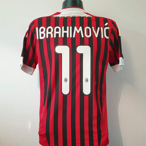 IBRAHIMOVIC 11 Milan Shirt - Medium - 2011/2012 - Home Jersey