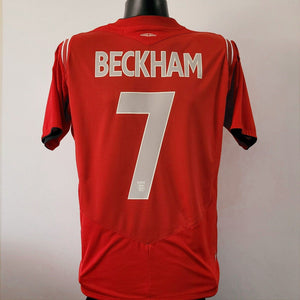 BECKHAM 7 England Shirt - Medium - 2004/2006 - Away Umbro Jersey