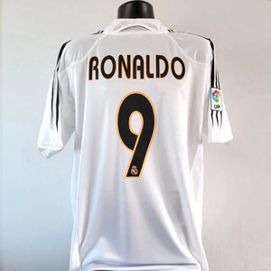 RONALDO 9 Real Madrid Shirt - XL - 2004/2005 - Adidas Home Jersey