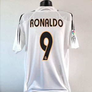 RONALDO 9 Real Madrid Shirt - Large - 2004/2005 - Adidas Home Jersey