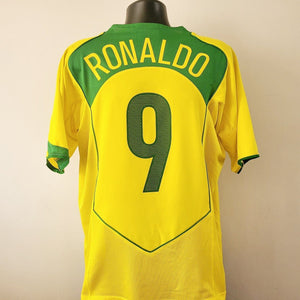 RONALDO 9 Brazil Shirt - Large - 2004/2006 - Home Nike