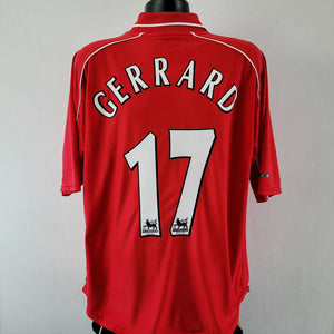 GERRARD 17 Liverpool Shirt - Large (42/44) - 2000/2002 - Carlsber Jersey Reebok