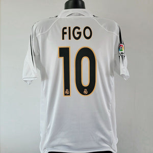 FIGO 10 Real Madrid Shirt - Large - 2004/2005 - Adidas Home Jersey