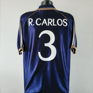 R. CARLOS 3 Real Madrid Shirt - Large - 1998/1999 - Adidas Away Jersey
