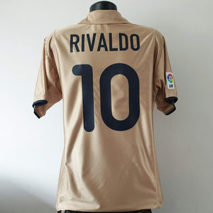 RIVALDO 10 Barcelona Shirt - Medium - 2001/2002 - Nike Jersey Away Barca