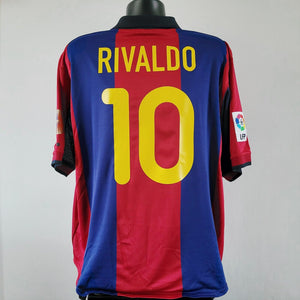 RIVALDO 10 Barcelona Shirt - XL - 2000/2001 - Nike Jersey Home Barca