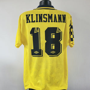 KLINSMANN 18 Tottenham Hotspur Shirt - Large - 1991/1995 - Umbro Spurs