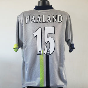 HAALAND 15 Manchester City Shirt - Large 42/44 - 2000/2002 - Away Jersey